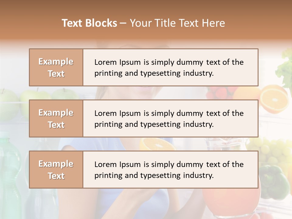 Girl Smiling Strawberries PowerPoint Template
