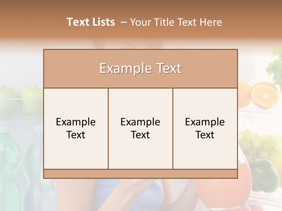 Girl Smiling Strawberries PowerPoint Template