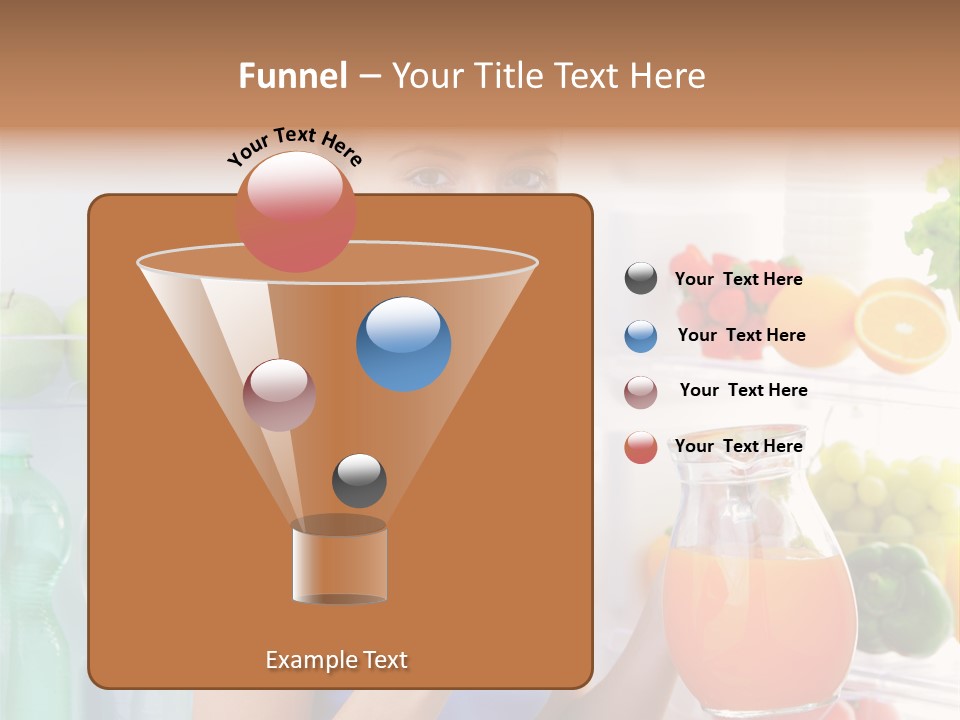 Girl Smiling Strawberries PowerPoint Template