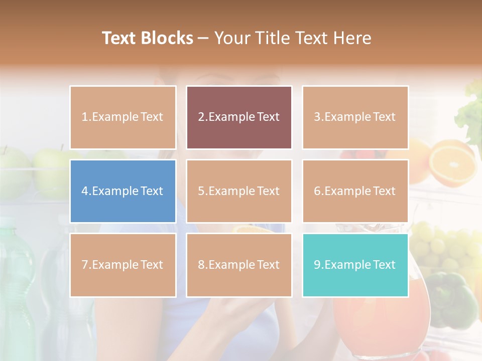 Girl Smiling Strawberries PowerPoint Template