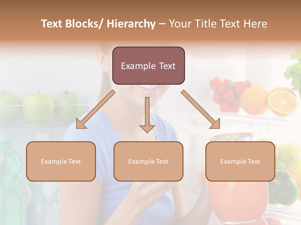 Girl Smiling Strawberries PowerPoint Template