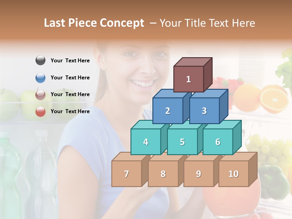 Girl Smiling Strawberries PowerPoint Template