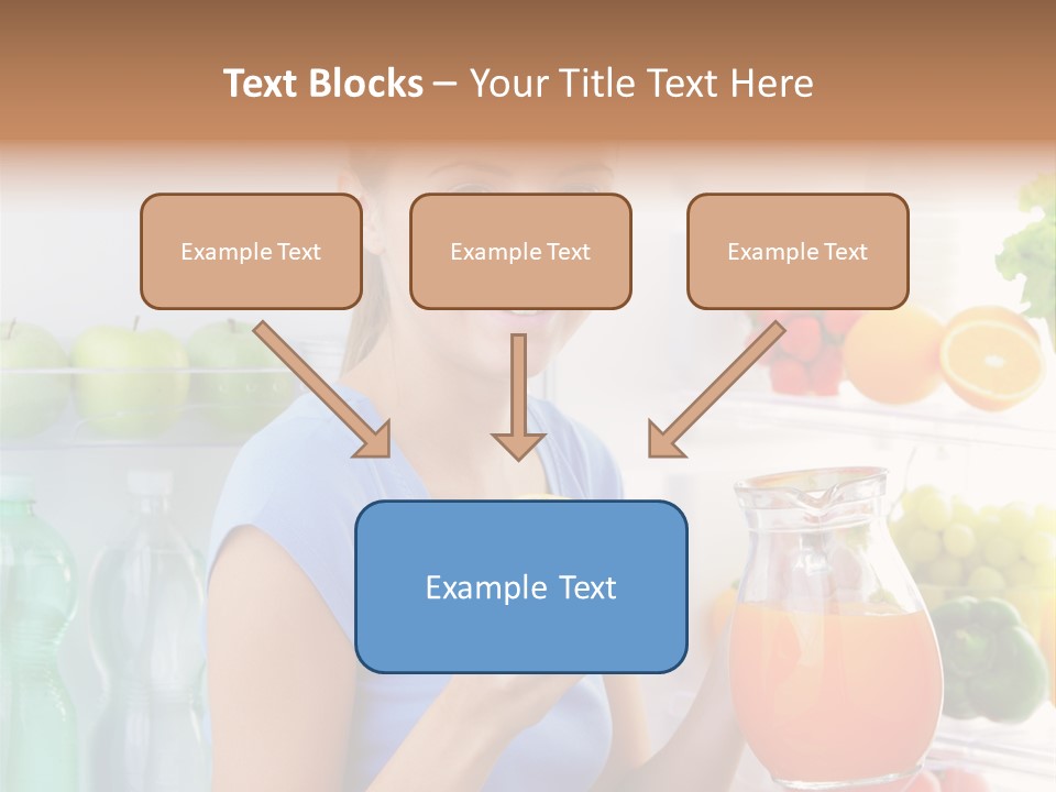 Girl Smiling Strawberries PowerPoint Template