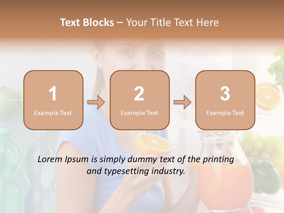 Girl Smiling Strawberries PowerPoint Template