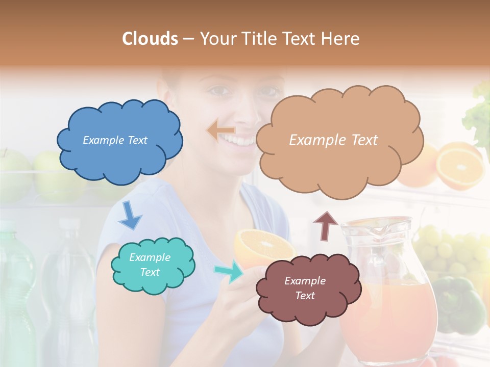 Girl Smiling Strawberries PowerPoint Template