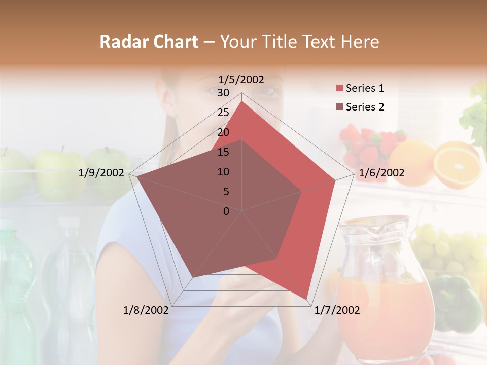 Girl Smiling Strawberries PowerPoint Template