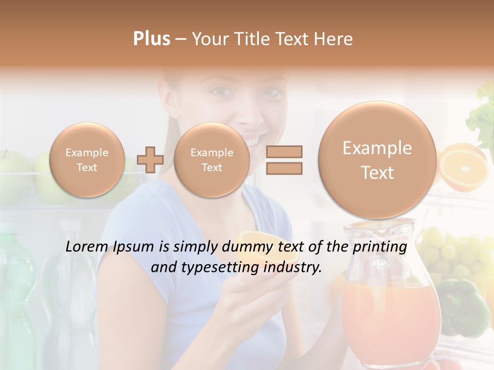 Girl Smiling Strawberries PowerPoint Template