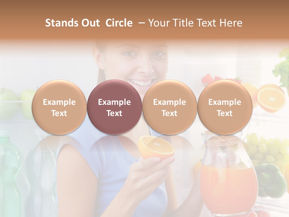 Girl Smiling Strawberries PowerPoint Template