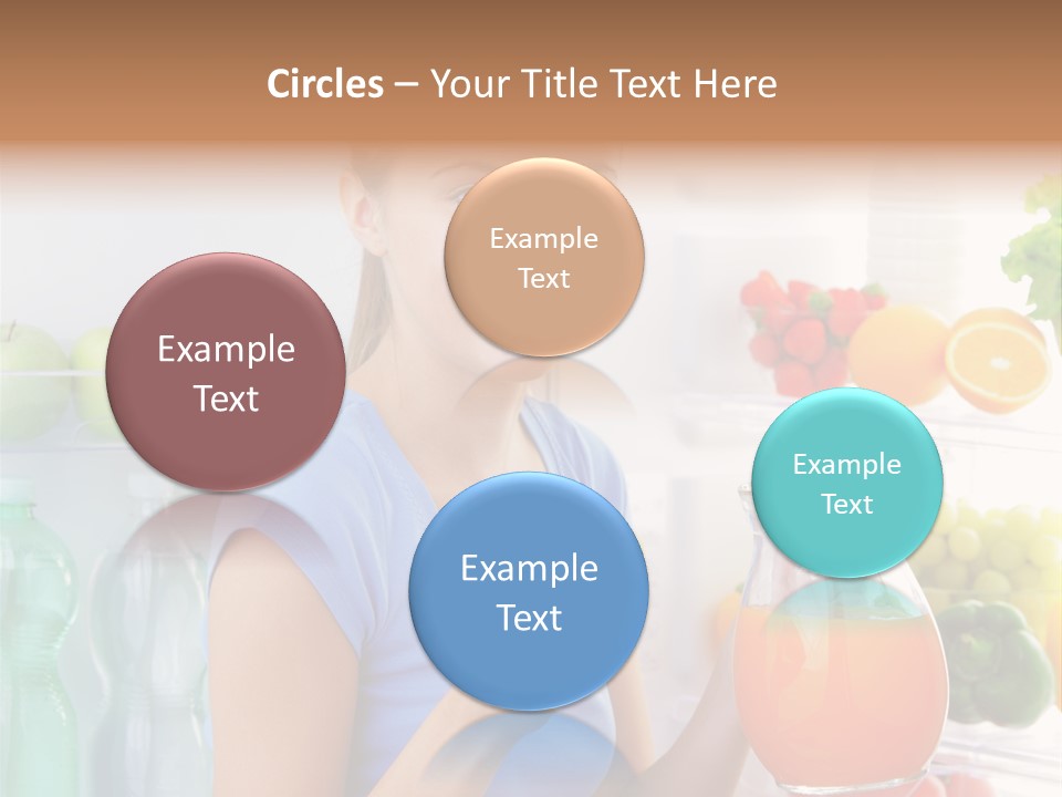 Girl Smiling Strawberries PowerPoint Template