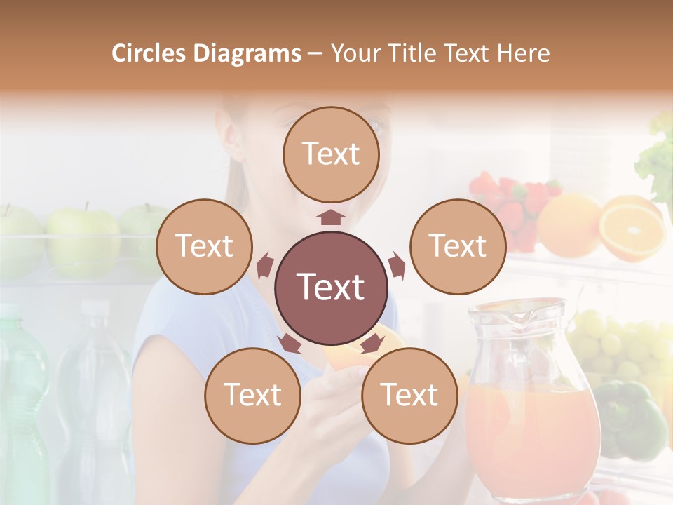 Girl Smiling Strawberries PowerPoint Template