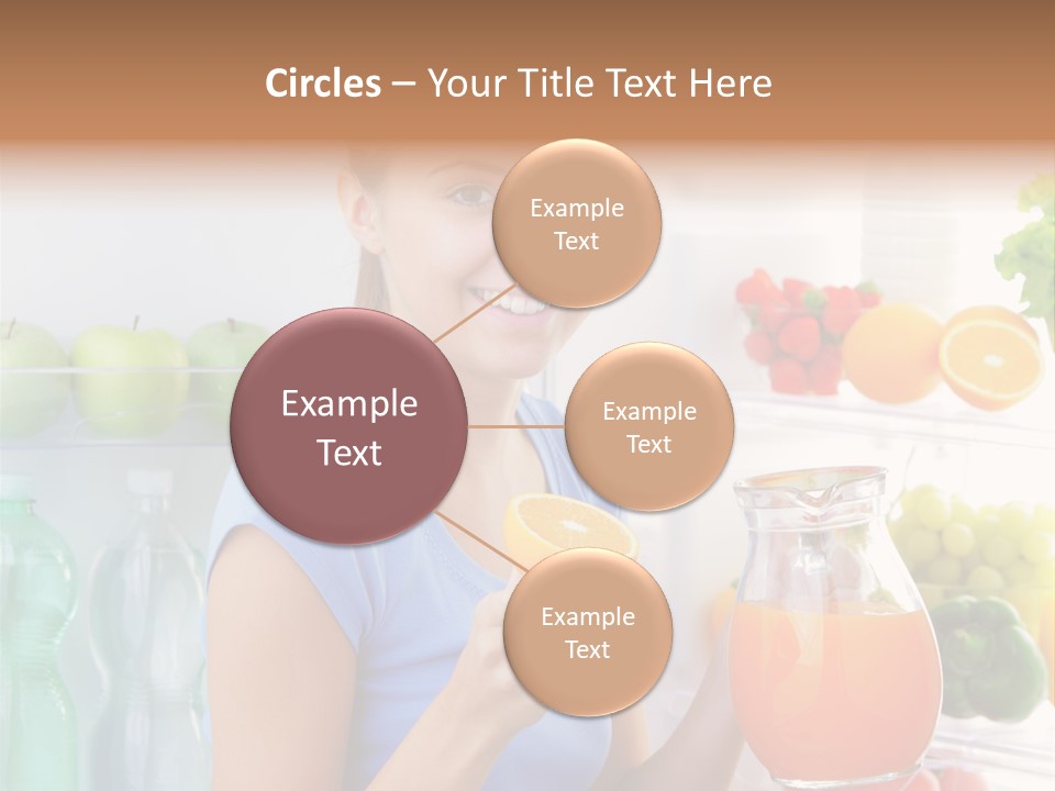 Girl Smiling Strawberries PowerPoint Template