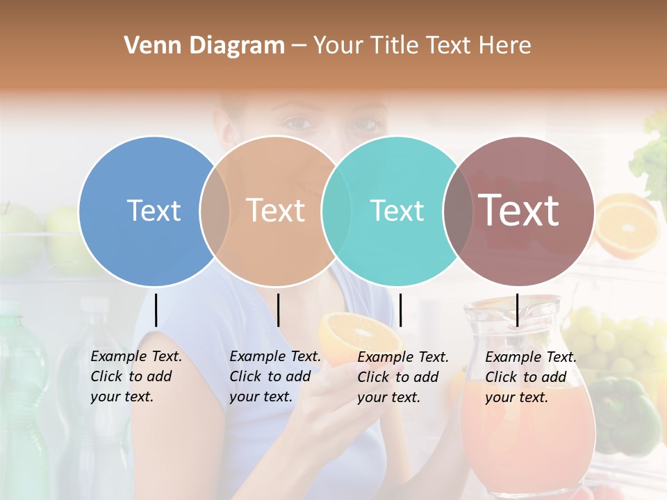 Girl Smiling Strawberries PowerPoint Template