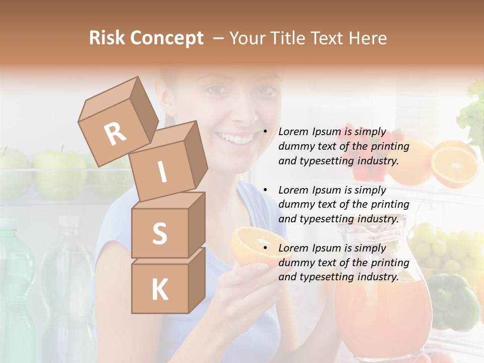 Girl Smiling Strawberries PowerPoint Template