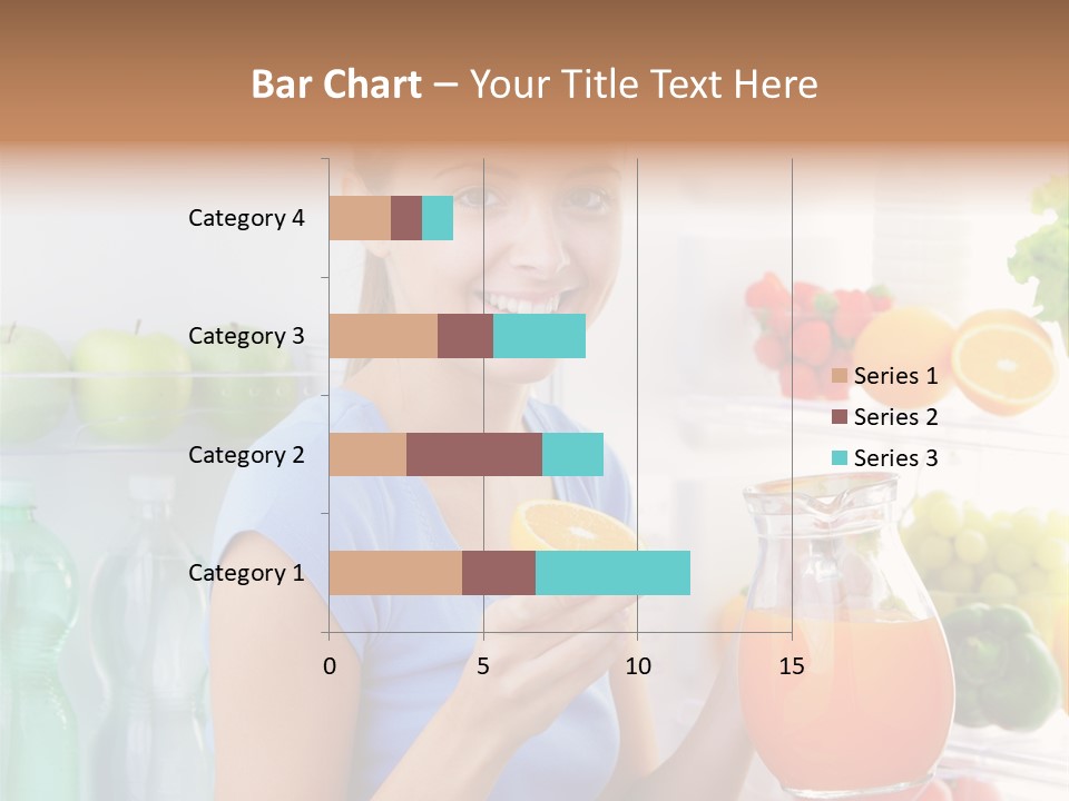Girl Smiling Strawberries PowerPoint Template