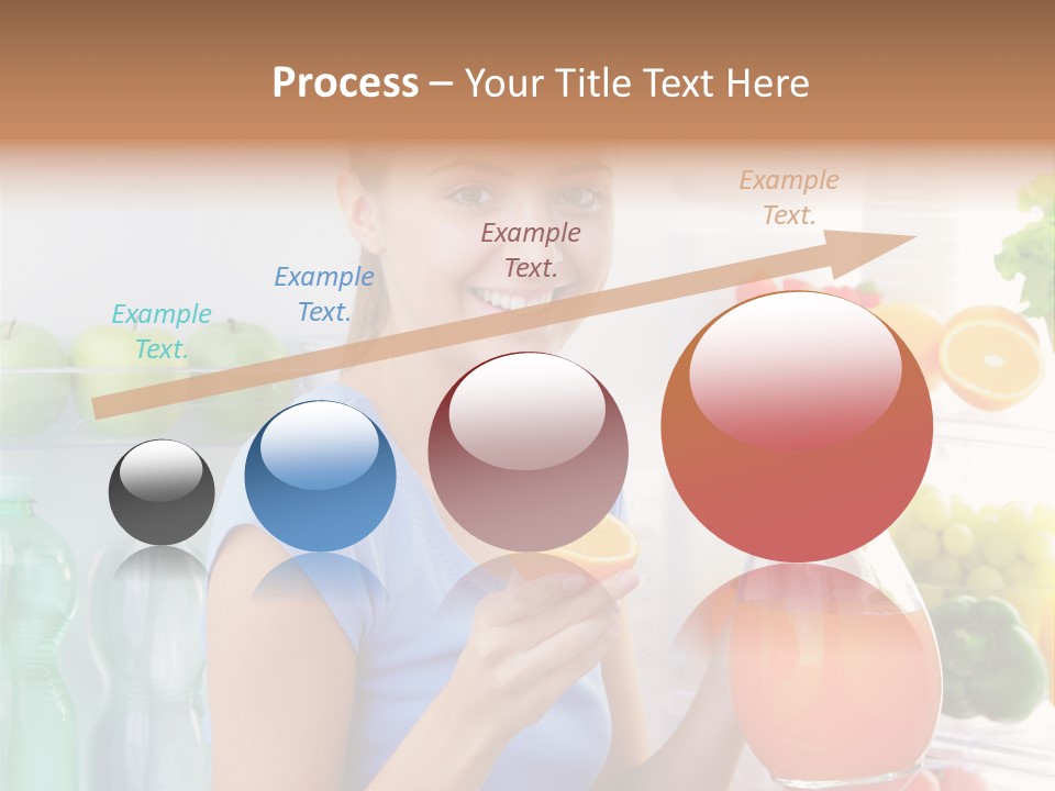 Girl Smiling Strawberries PowerPoint Template