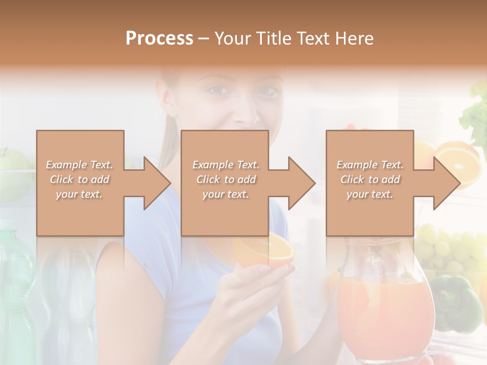 Girl Smiling Strawberries PowerPoint Template