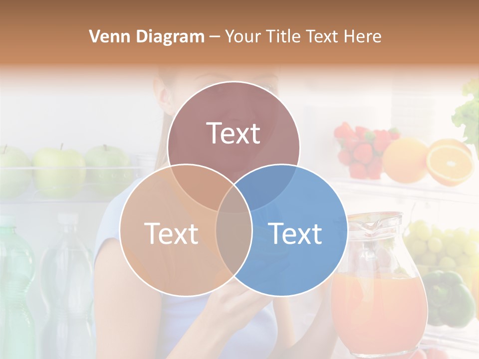 Girl Smiling Strawberries PowerPoint Template