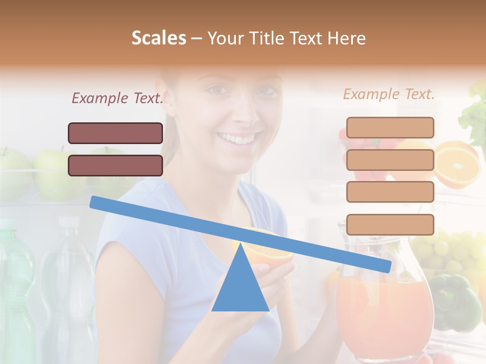 Girl Smiling Strawberries PowerPoint Template