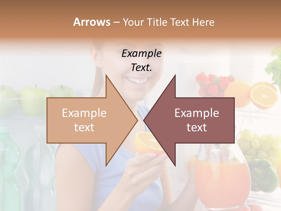 Girl Smiling Strawberries PowerPoint Template