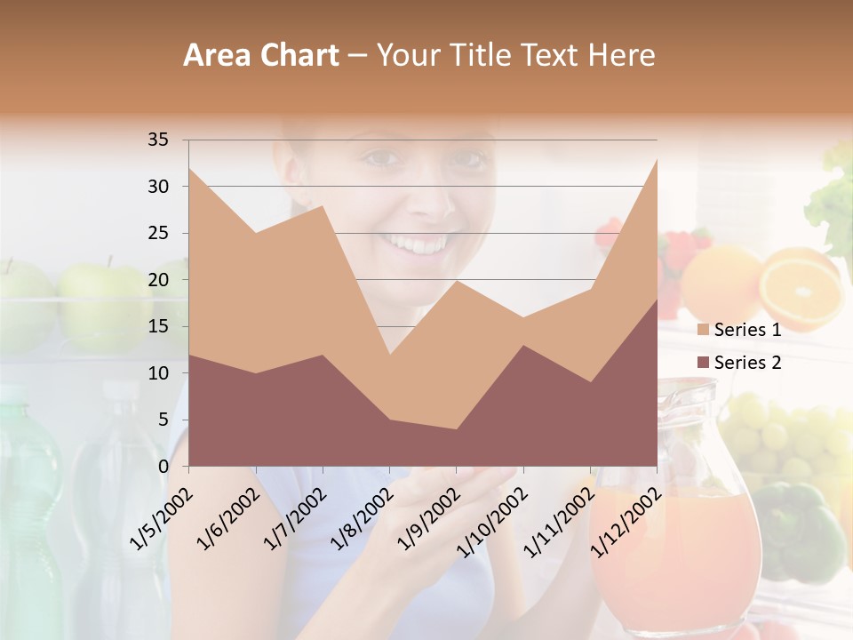 Girl Smiling Strawberries PowerPoint Template
