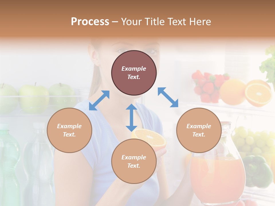 Girl Smiling Strawberries PowerPoint Template