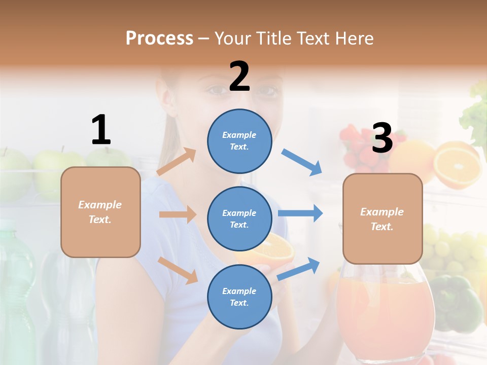 Girl Smiling Strawberries PowerPoint Template