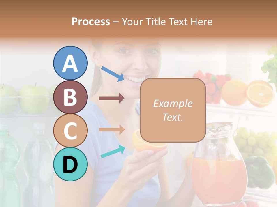 Girl Smiling Strawberries PowerPoint Template