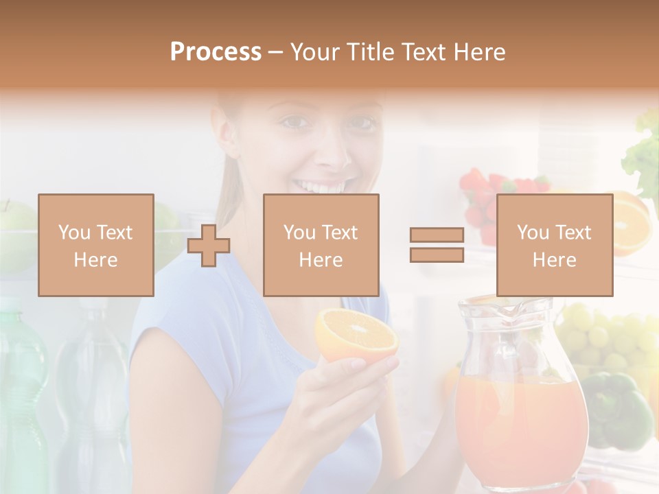 Girl Smiling Strawberries PowerPoint Template