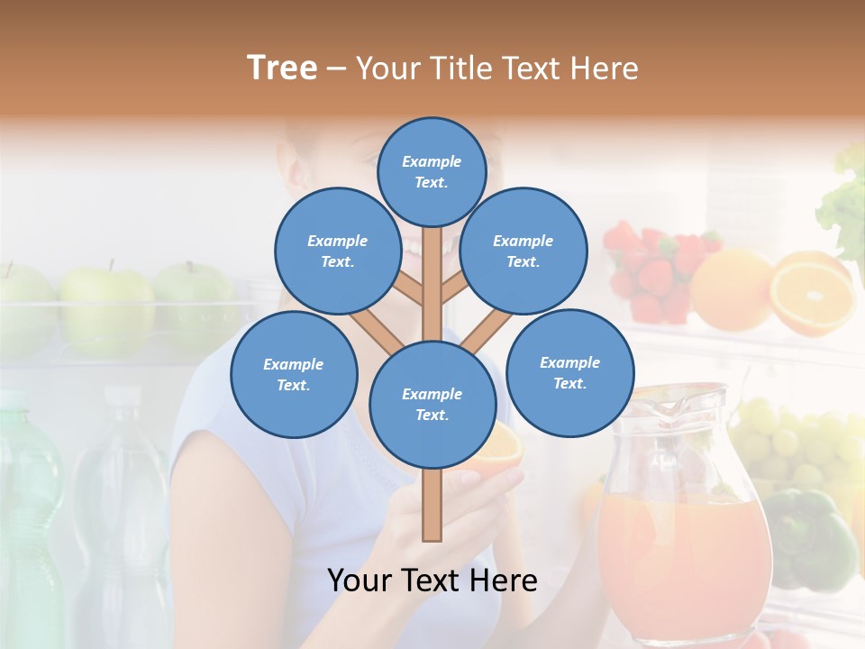 Girl Smiling Strawberries PowerPoint Template