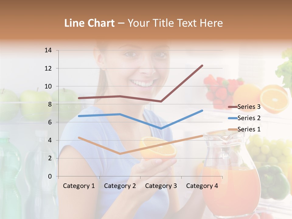 Girl Smiling Strawberries PowerPoint Template