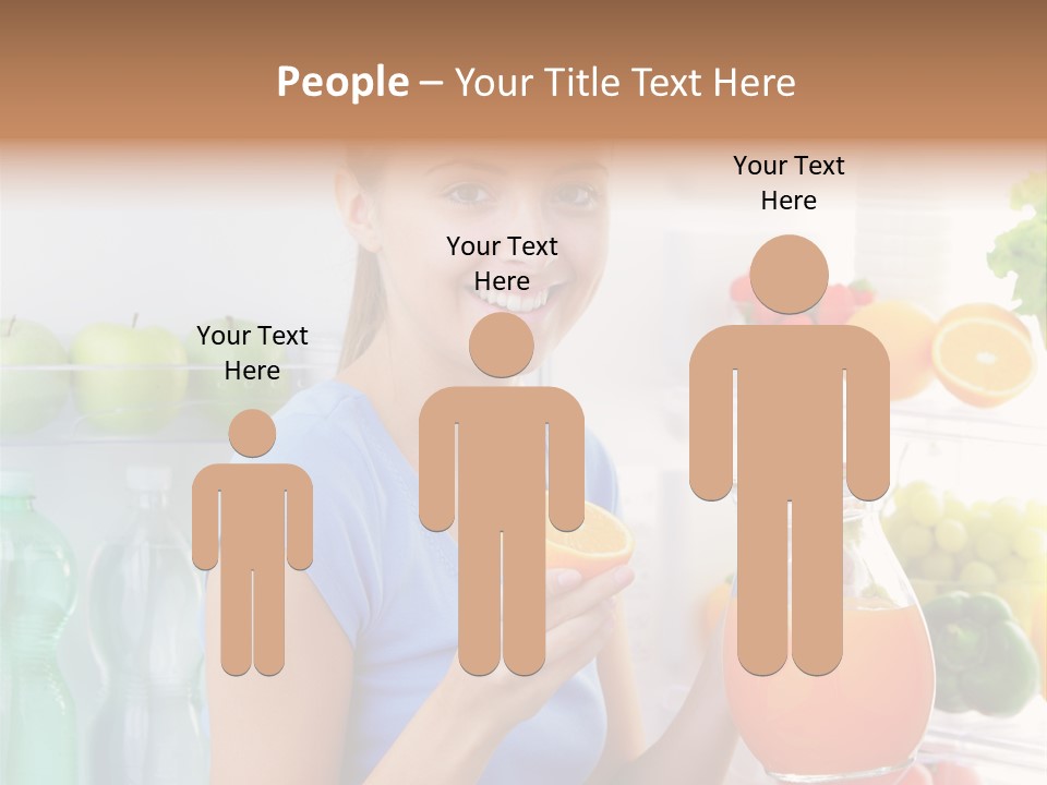 Girl Smiling Strawberries PowerPoint Template