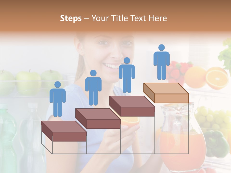 Girl Smiling Strawberries PowerPoint Template