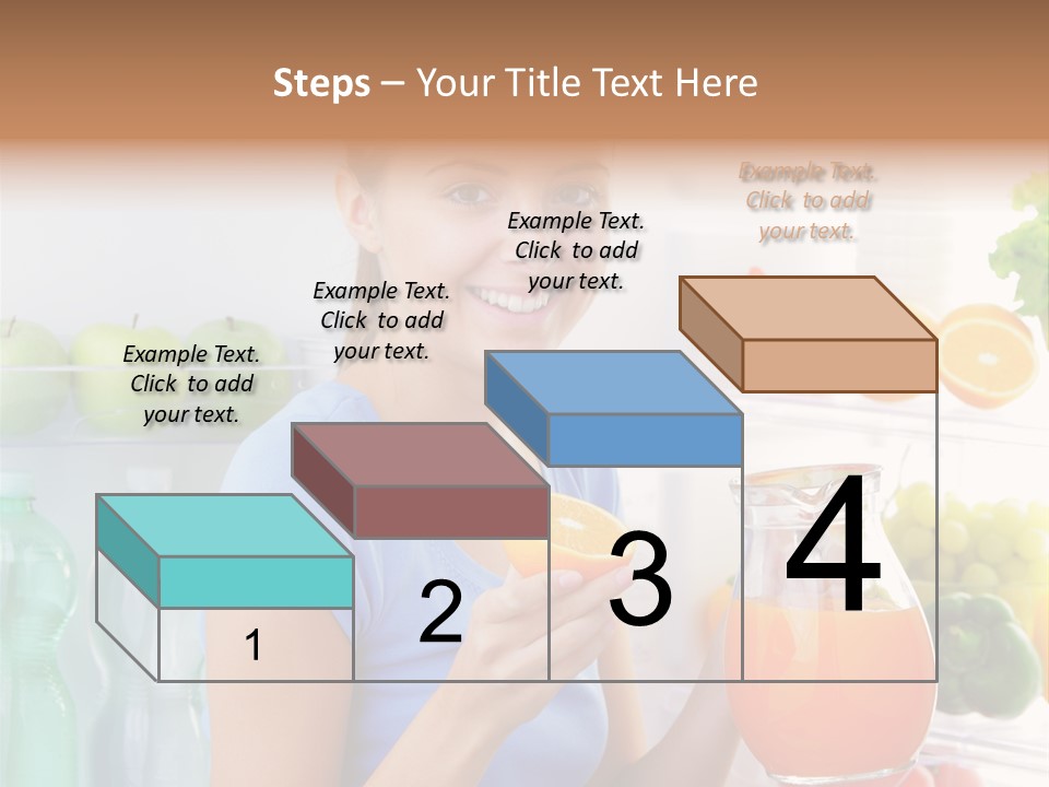 Girl Smiling Strawberries PowerPoint Template