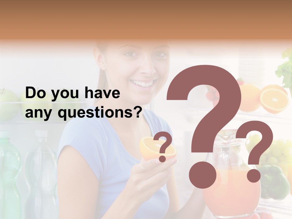 Girl Smiling Strawberries PowerPoint Template