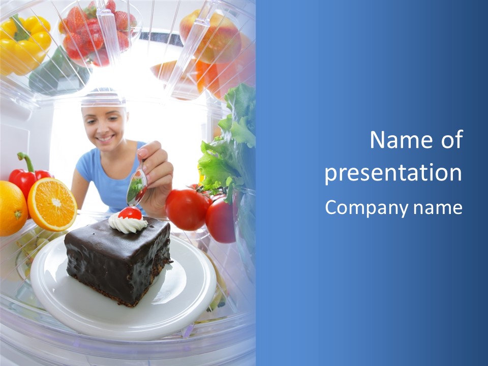 Decision Healthy Food Temptation PowerPoint Template