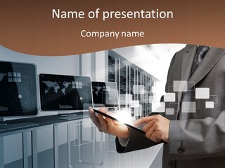 Fix Financial Man PowerPoint Template