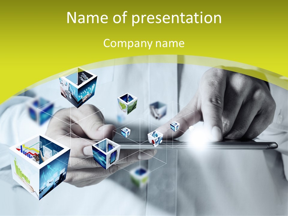 Data Map Network PowerPoint Template