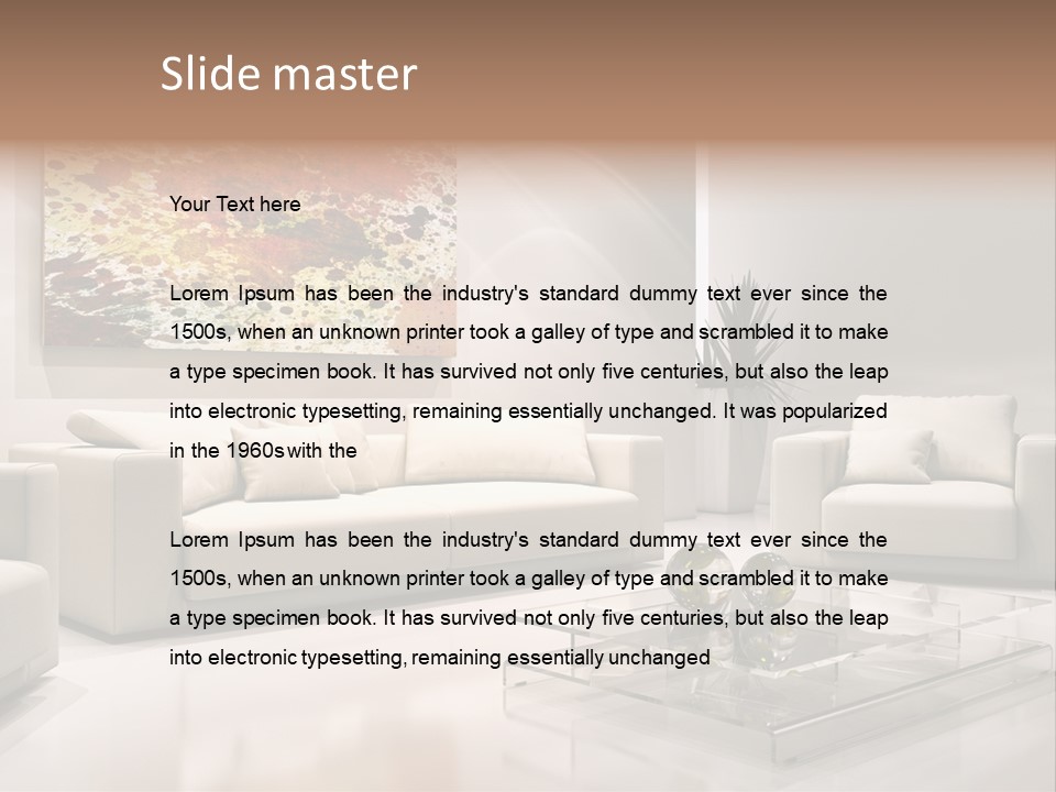 Cuscino Stanza Mobili PowerPoint Template
