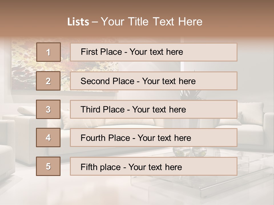 Cuscino Stanza Mobili PowerPoint Template