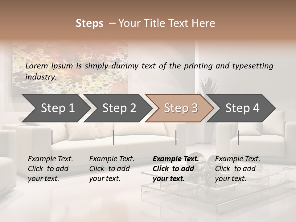 Cuscino Stanza Mobili PowerPoint Template