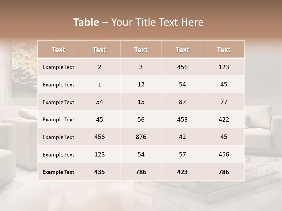 Cuscino Stanza Mobili PowerPoint Template