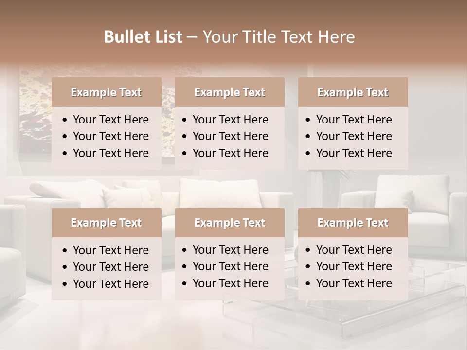 Cuscino Stanza Mobili PowerPoint Template