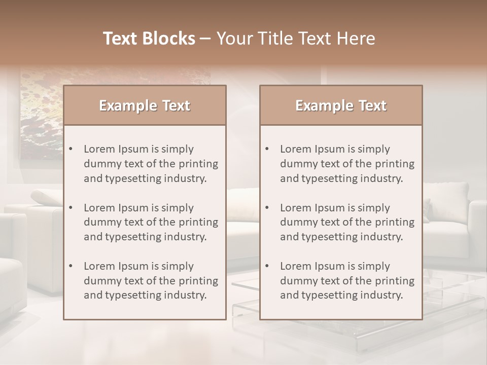Cuscino Stanza Mobili PowerPoint Template