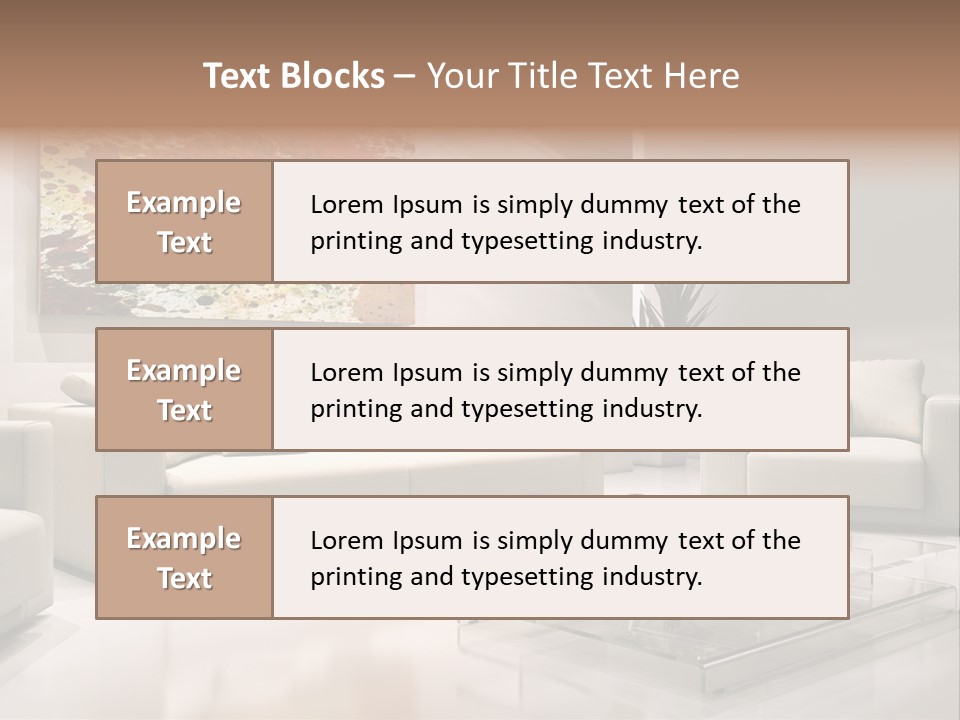 Cuscino Stanza Mobili PowerPoint Template