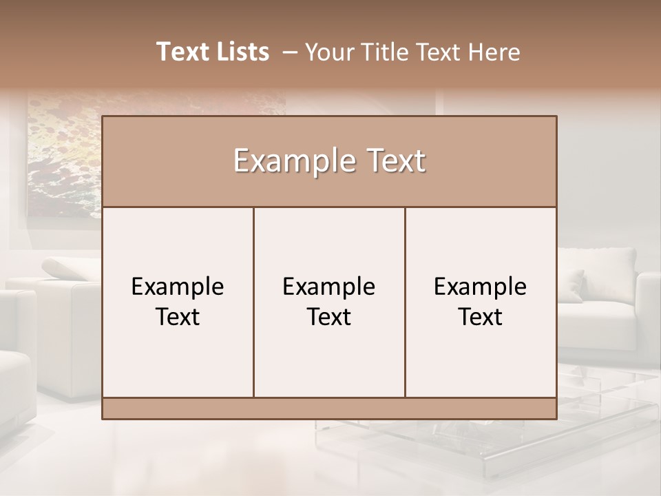 Cuscino Stanza Mobili PowerPoint Template