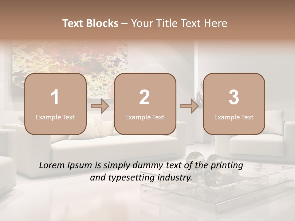 Cuscino Stanza Mobili PowerPoint Template
