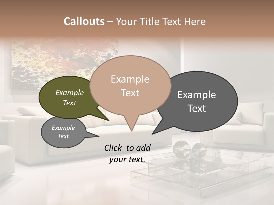 Cuscino Stanza Mobili PowerPoint Template