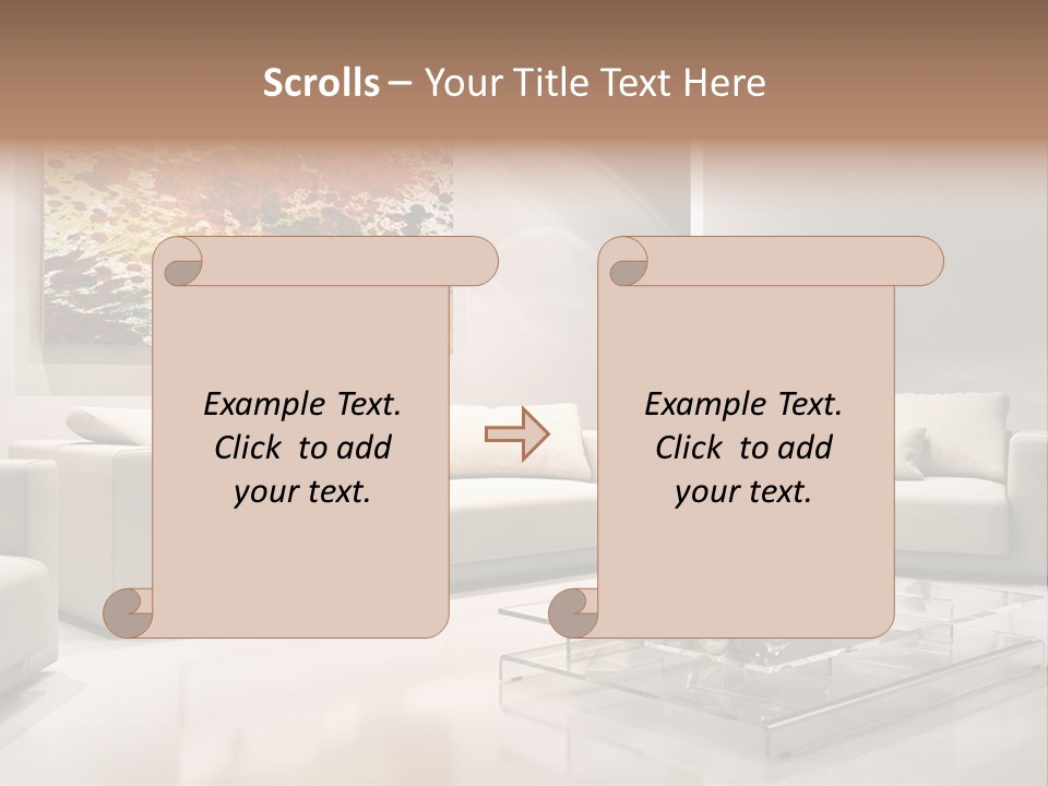 Cuscino Stanza Mobili PowerPoint Template