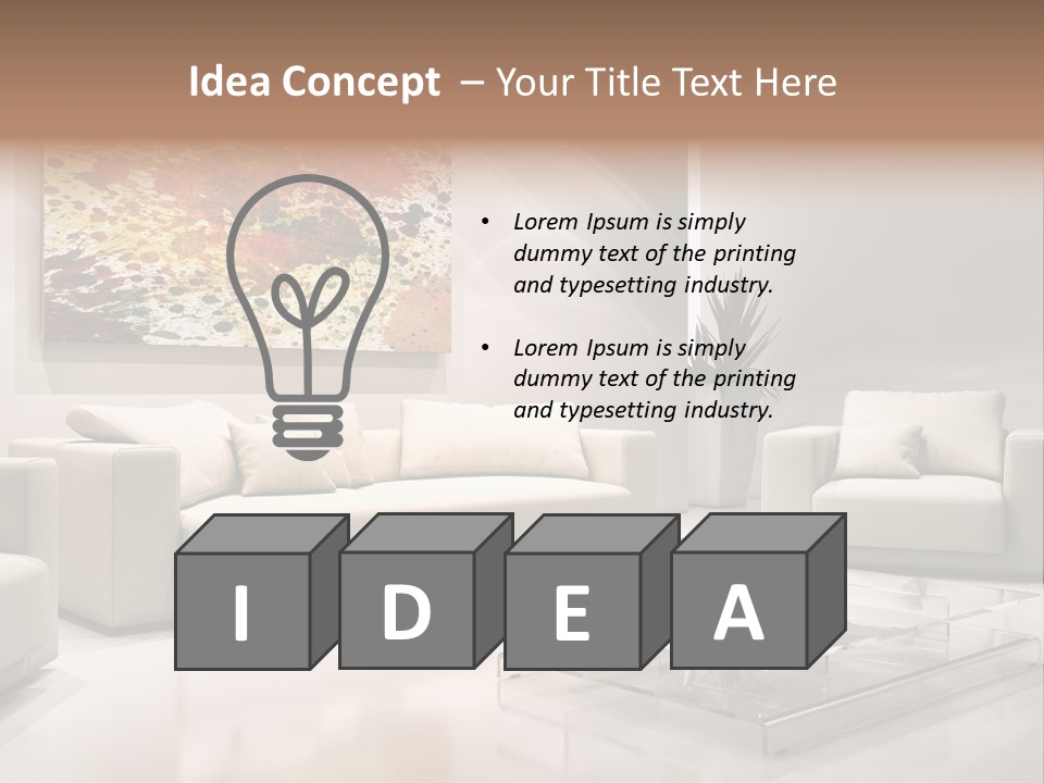Cuscino Stanza Mobili PowerPoint Template