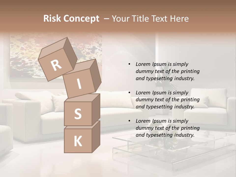 Cuscino Stanza Mobili PowerPoint Template